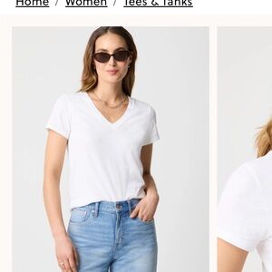 NWT J Crew Short Sleeve Vintage cotton V-neck tee